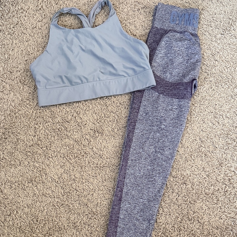 Purple Activewear Set -fabletics sport bra and gymshark leggins